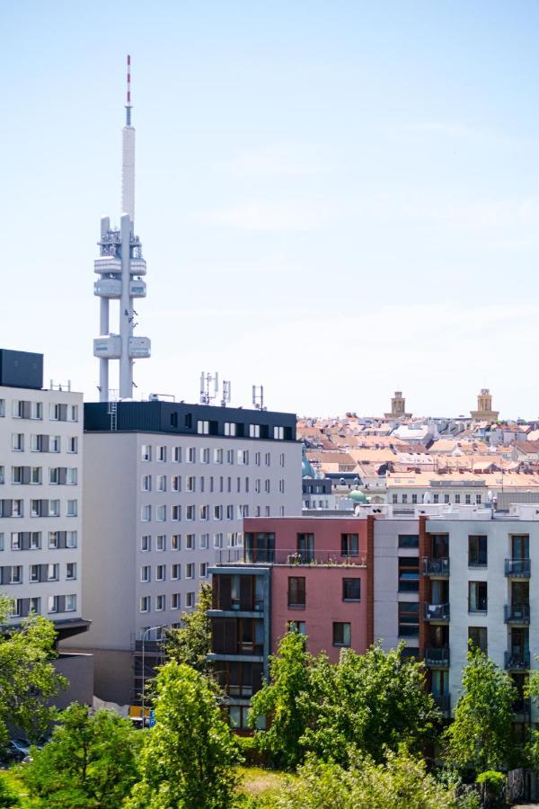 Newly Built Apartment In Vibrant Neighbourhood Prag Exteriör bild